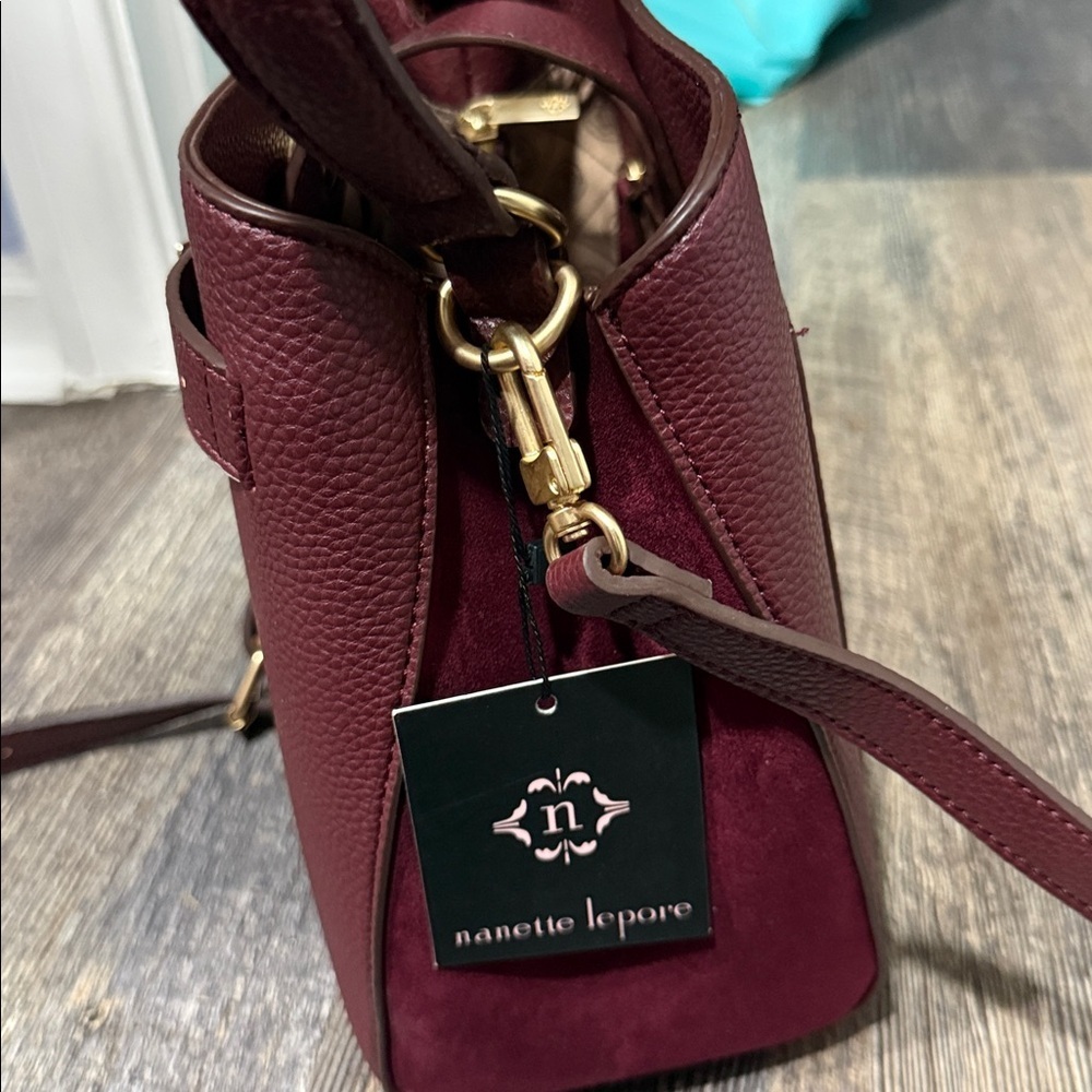 Nanette Lepore Deep Red Shoulder Bag - Picture 6 of 9